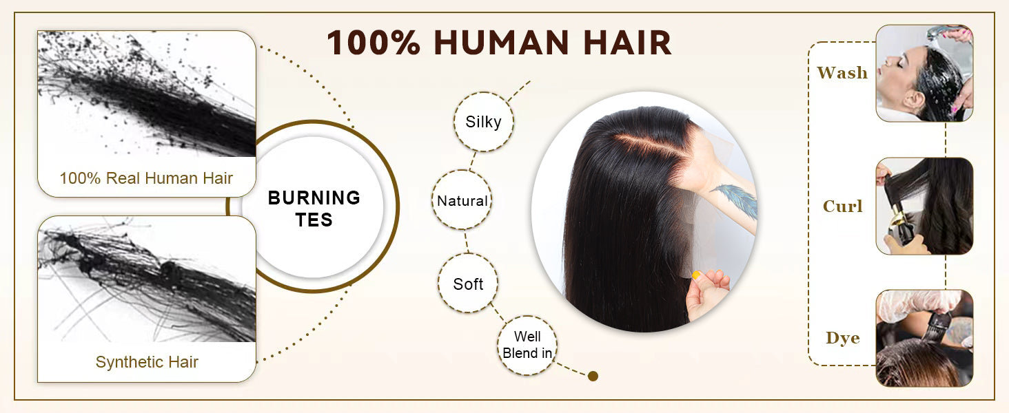 Draylith 30 Inch 13x6 Lace Front Wigs Human Hair Wig 200 Density HD Transparent Straight Lace Frontal Wigs For Women Glueless Wig Pre Plucked With Baby Hair Natural Color