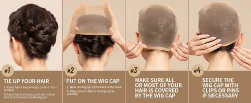 1 pieces Light Brown Stocking Wig Caps Stretchy Nylon Wig Caps for Women